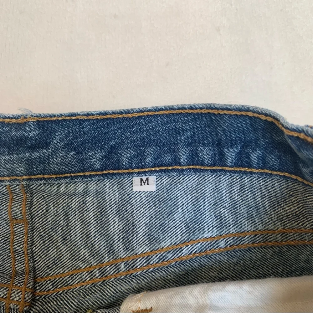Brandy Melville John Gault High Waisted Cotton Denim Cutoff Jean Shorts Size M - Picture 4 of 4